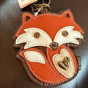 Chala Fox Bag Charm in Orange and White